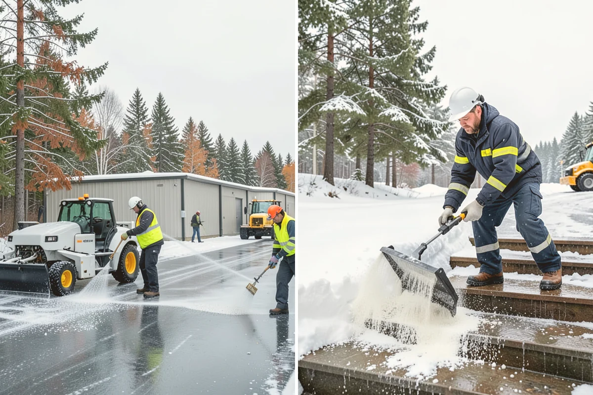 Deck Snow Removal in Bothell, King County, WA - We check the deck material and structural layout