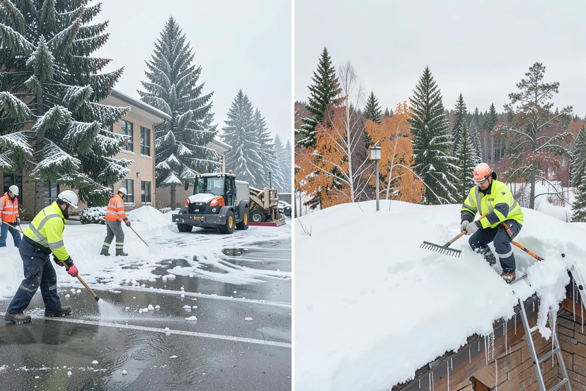 Deck Snow Removal in Buckley, Pierce County, WA - We check the deck material and structural layout