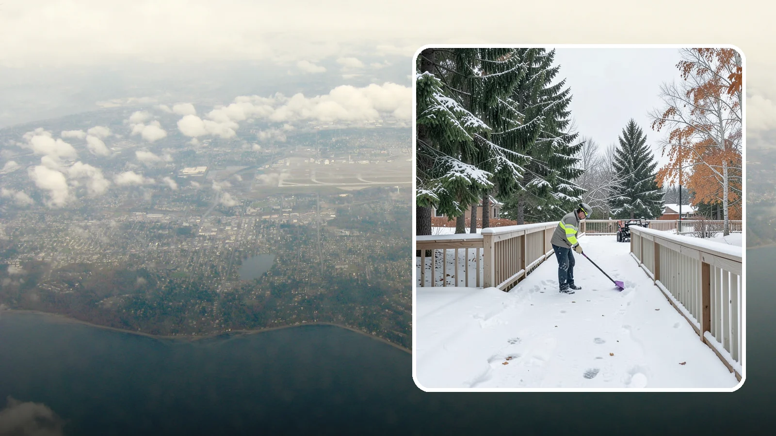 Deck Snow Removal in Burien, King County, WA - We clear snow from elevated decks so the added weight and moisture never threaten your boards or joists.