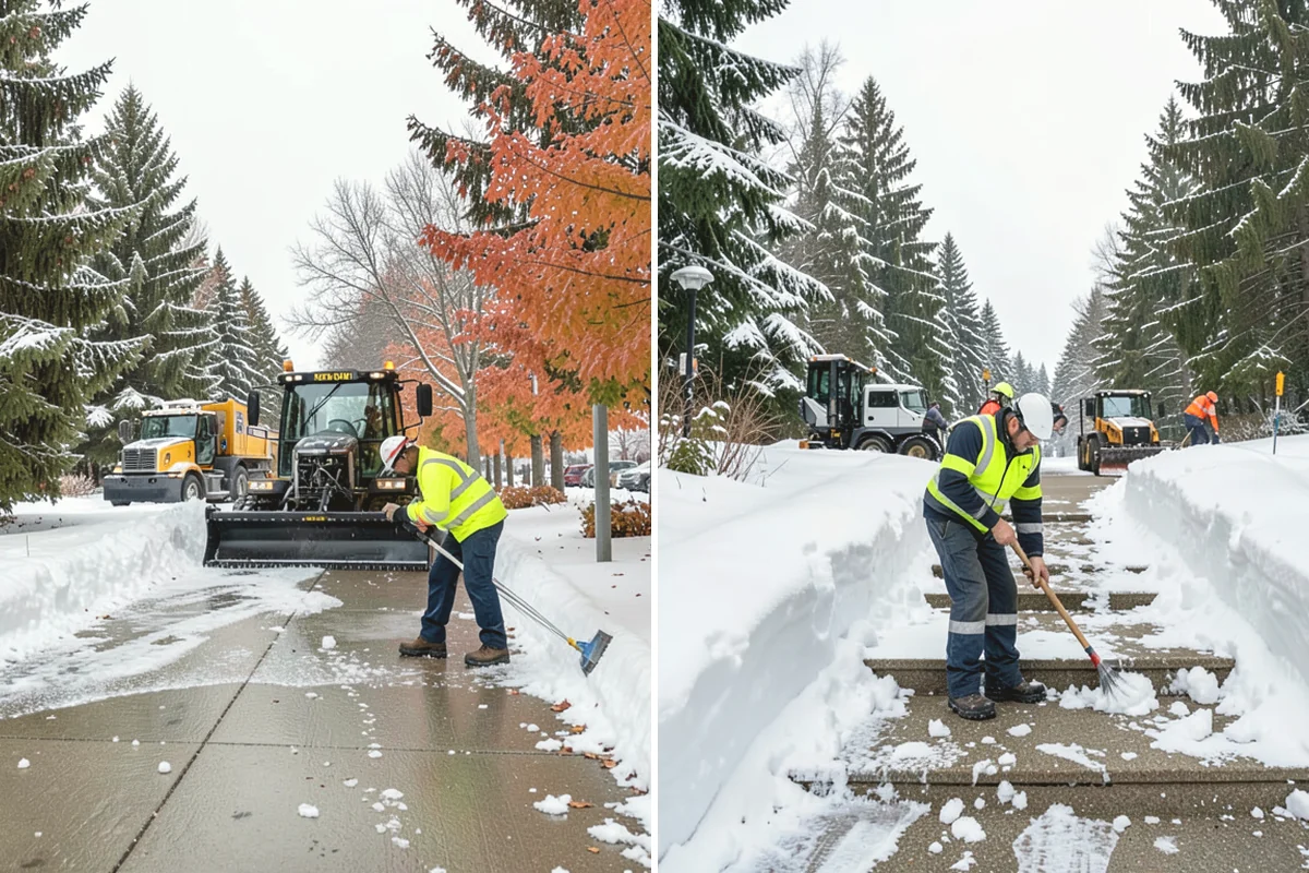 Deck Snow Removal in Covington, King County, WA - We check the deck material and structural layout