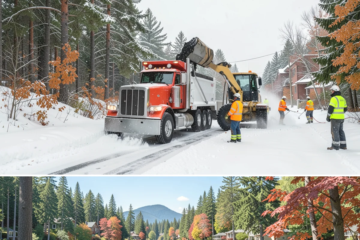 Deck Snow Removal in Covington, King County, WA - Schedule in autumn so heavy wet snow never sits on your deck unattended after the first foothill storm.