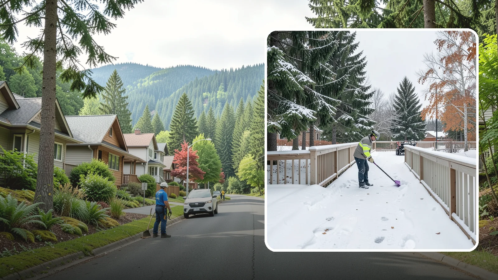Deck Snow Removal in Darrington, Snohomish County, WA - We clear snow from elevated decks so the added weight and moisture never threaten your boards or joists.