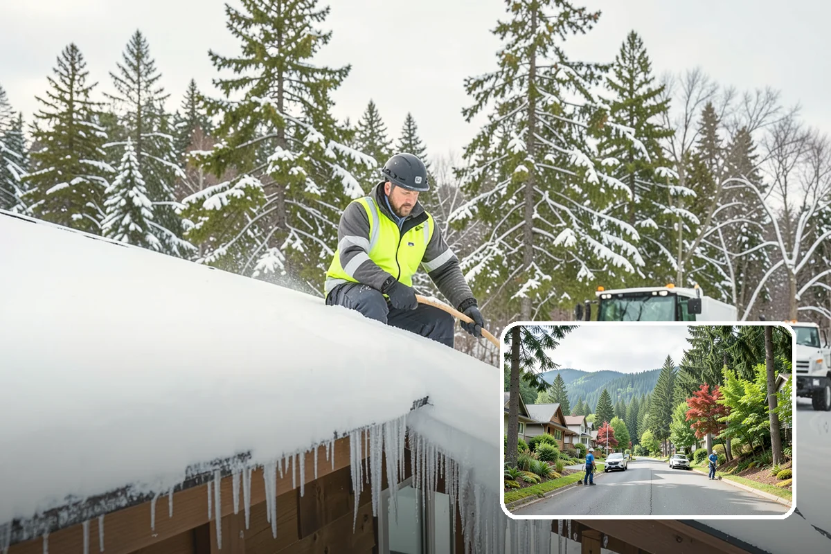 Deck Snow Removal in Darrington, Snohomish County, WA - Reduces the heavy load wet snow places on the structure