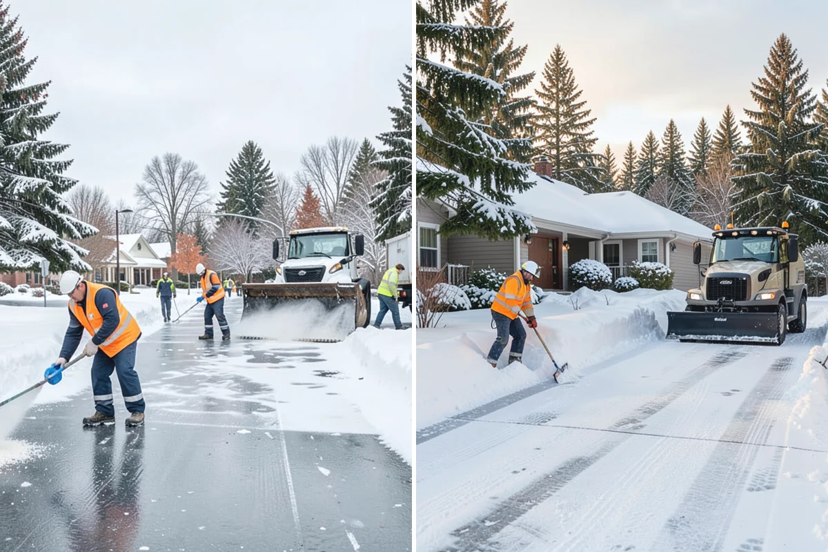 Deck Snow Removal in Des Moines, King County, WA - We check the deck material and structural layout