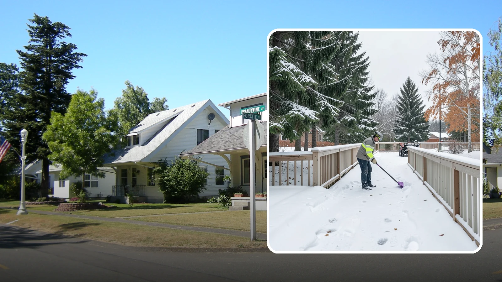 Deck Snow Removal in DuPont, Pierce County, WA - We clear snow from elevated decks so the added weight and moisture never threaten your boards or joists.