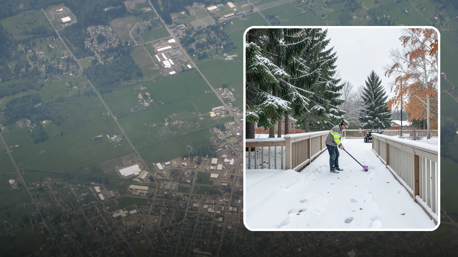 Deck Snow Removal in Enumclaw, King County, WA - We clear snow from elevated decks so the added weight and moisture never threaten your boards or joists.