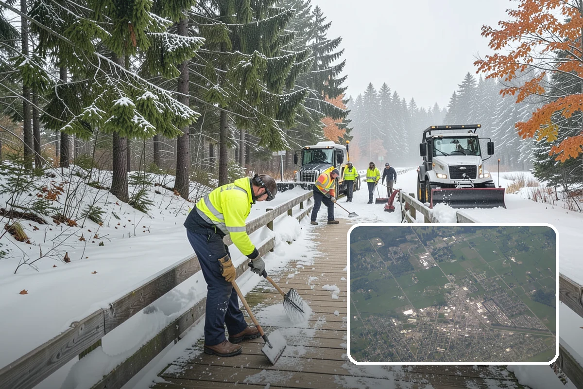 Deck Snow Removal in Enumclaw, King County, WA - Reduces the heavy load wet snow places on the structure