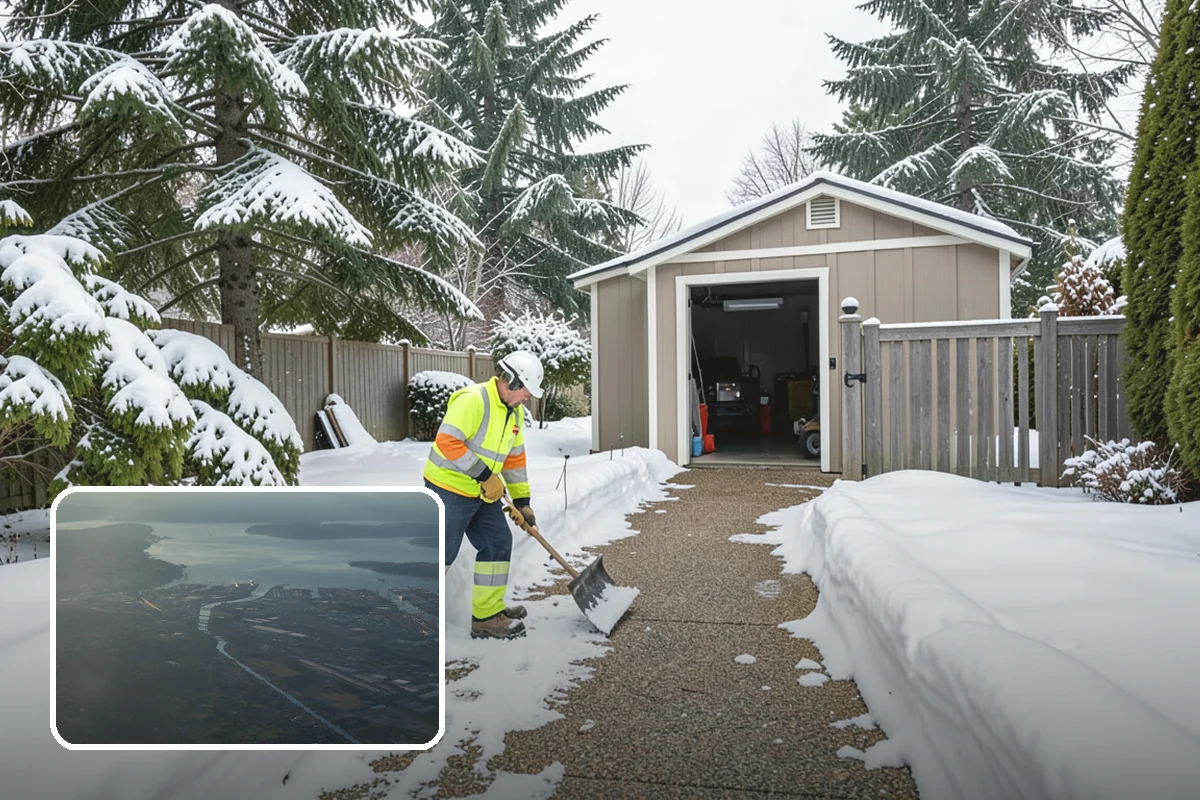 Deck Snow Removal in Fife, Pierce County, WA - Reduces the heavy load wet snow places on the structure