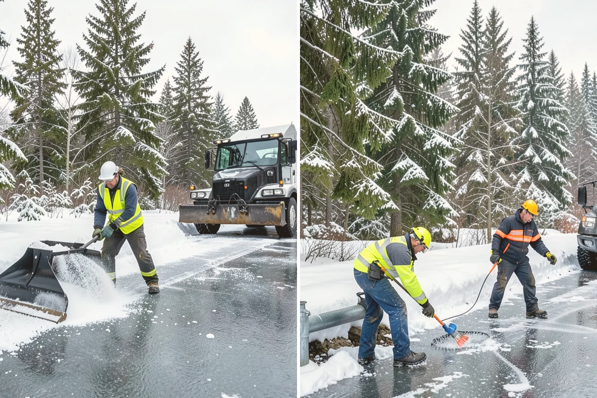 Deck Snow Removal in Fife, Pierce County, WA - We check the deck material and structural layout