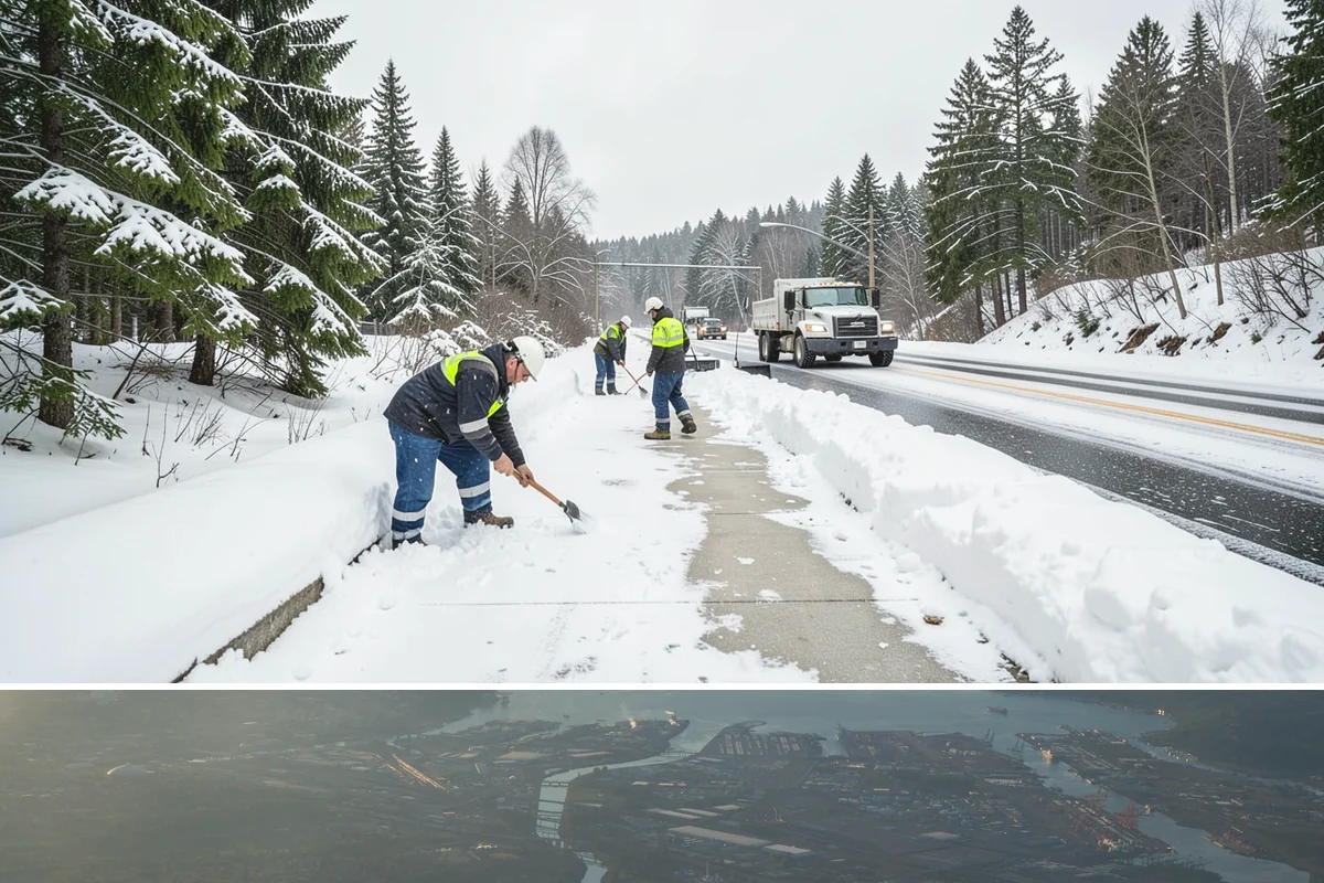 Deck Snow Removal in Fife, Pierce County, WA - Schedule in autumn so heavy wet snow never sits on your deck unattended after the first foothill storm.