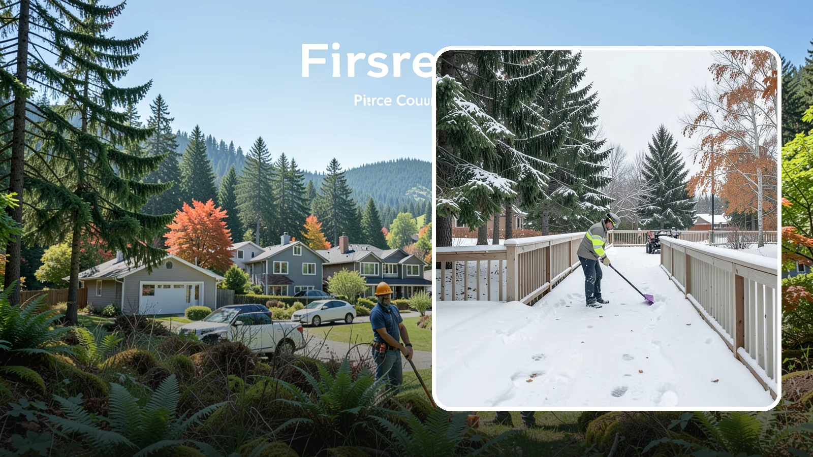 Deck Snow Removal in Fircrest, Pierce County, WA - We clear snow from elevated decks so the added weight and moisture never threaten your boards or joists.