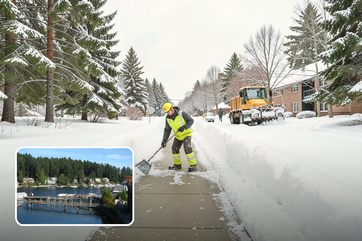 Deck Snow Removal in Gig Harbor, Pierce County, WA - Reduces the heavy load wet snow places on the structure
