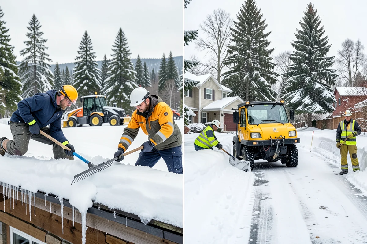 Deck Snow Removal in Gig Harbor, Pierce County, WA - We check the deck material and structural layout