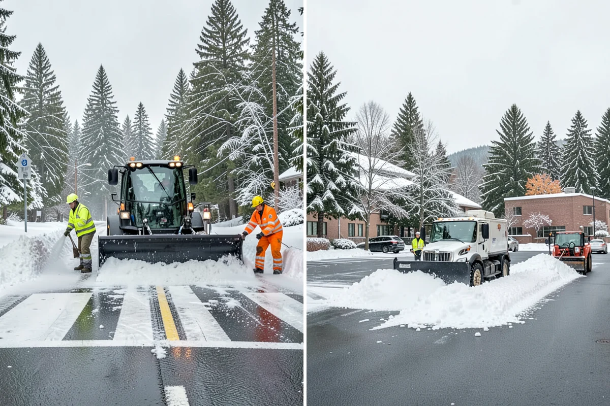 Deck Snow Removal in Hunts Point, King County, WA - We check the deck material and structural layout