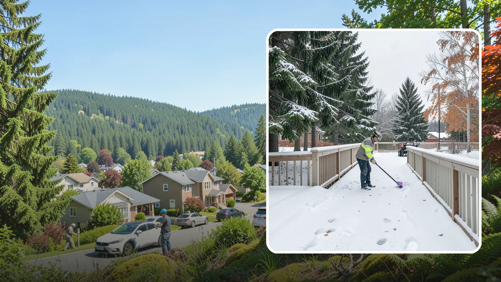 Deck Snow Removal in Index, Snohomish County, WA - We clear snow from elevated decks so the added weight and moisture never threaten your boards or joists.