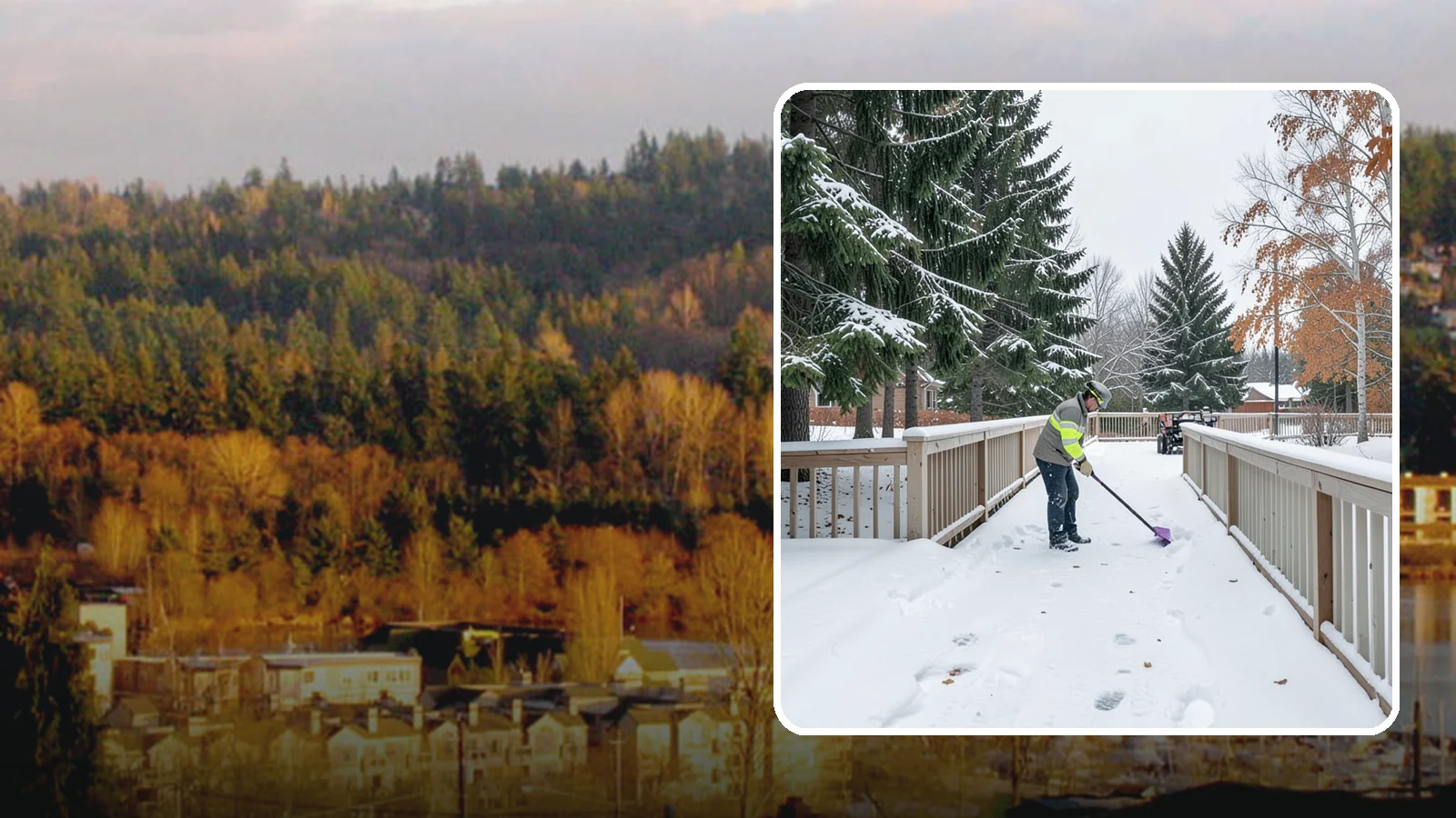 Deck Snow Removal in Kenmore, King County, WA - We clear snow from elevated decks so the added weight and moisture never threaten your boards or joists.