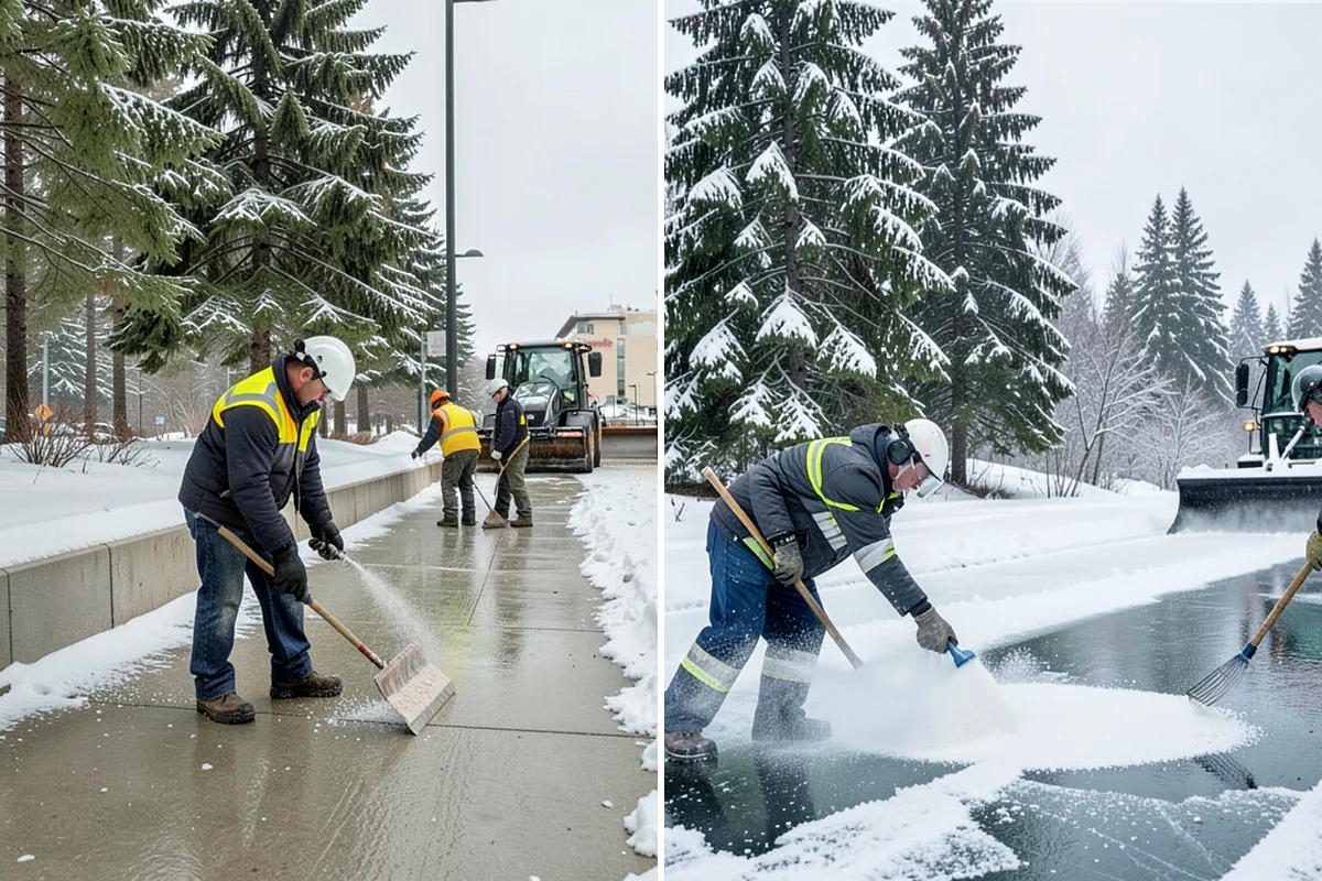 Deck Snow Removal in Kenmore, King County, WA - We check the deck material and structural layout