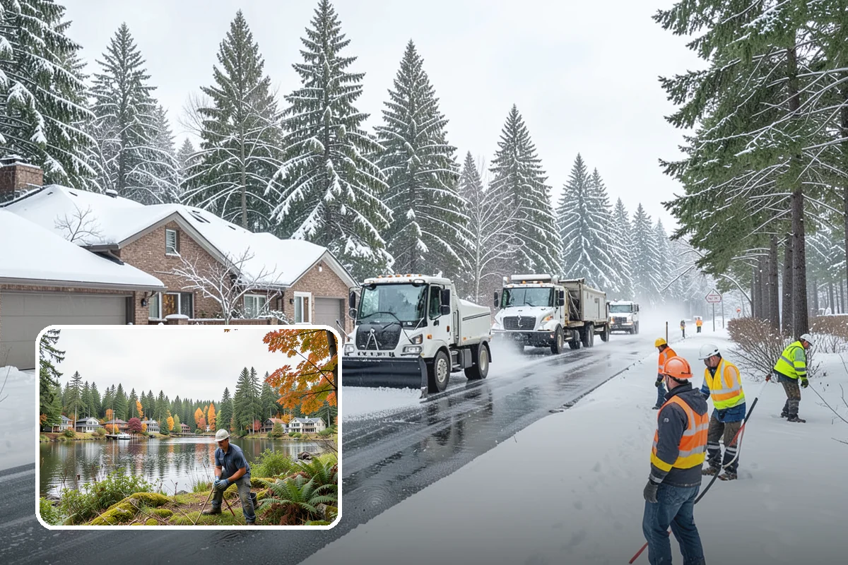 Deck Snow Removal in La Conner, Skagit County, WA - Reduces the heavy load wet snow places on the structure