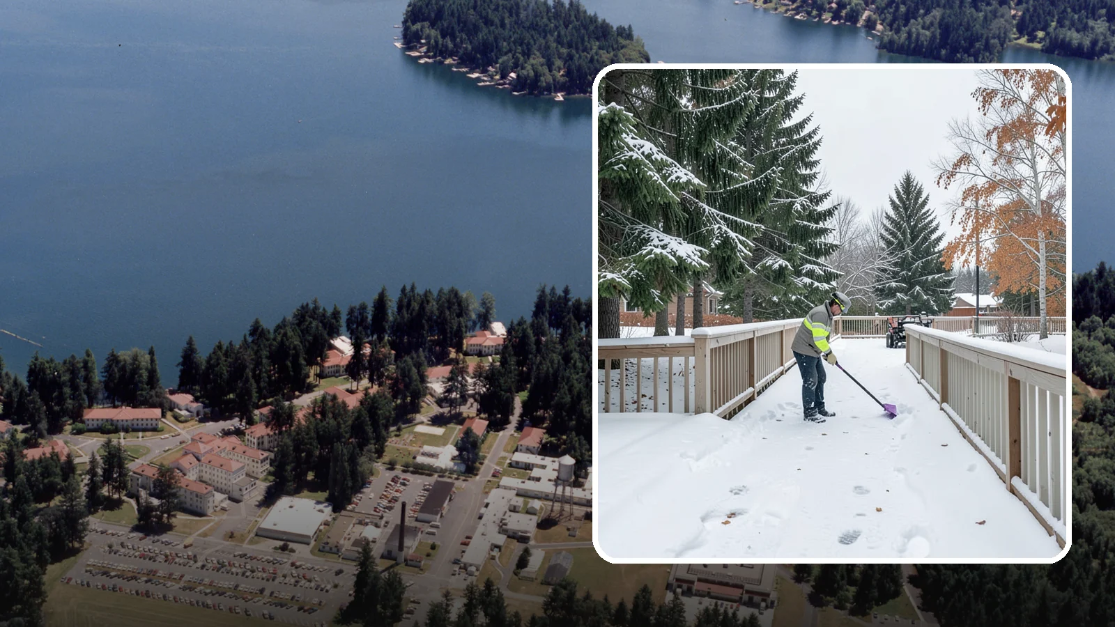 Deck Snow Removal in Lakewood, Pierce County, WA - We clear snow from elevated decks so the added weight and moisture never threaten your boards or joists.