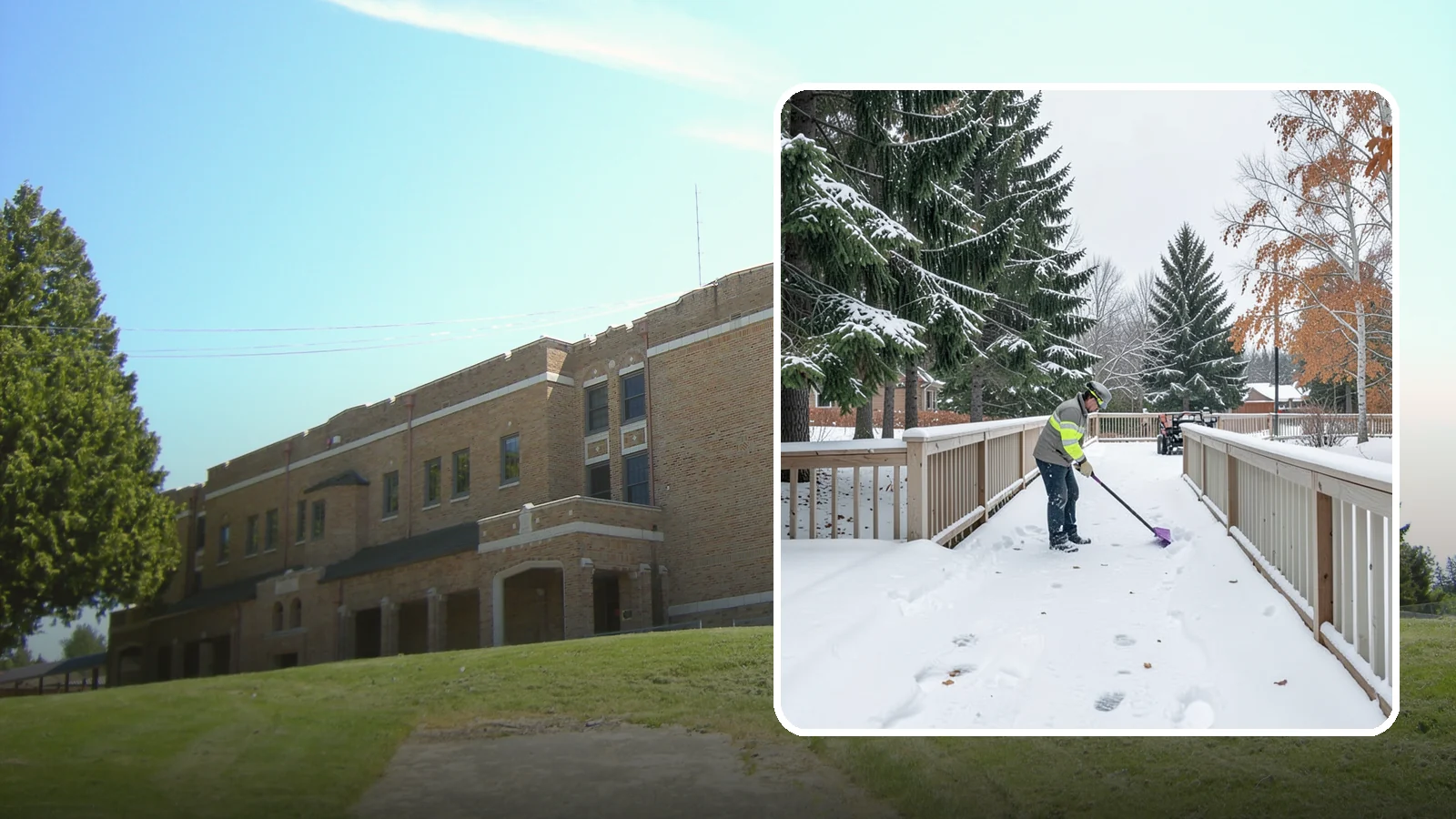Deck Snow Removal in Maple Valley, King County, WA - We clear snow from elevated decks so the added weight and moisture never threaten your boards or joists.