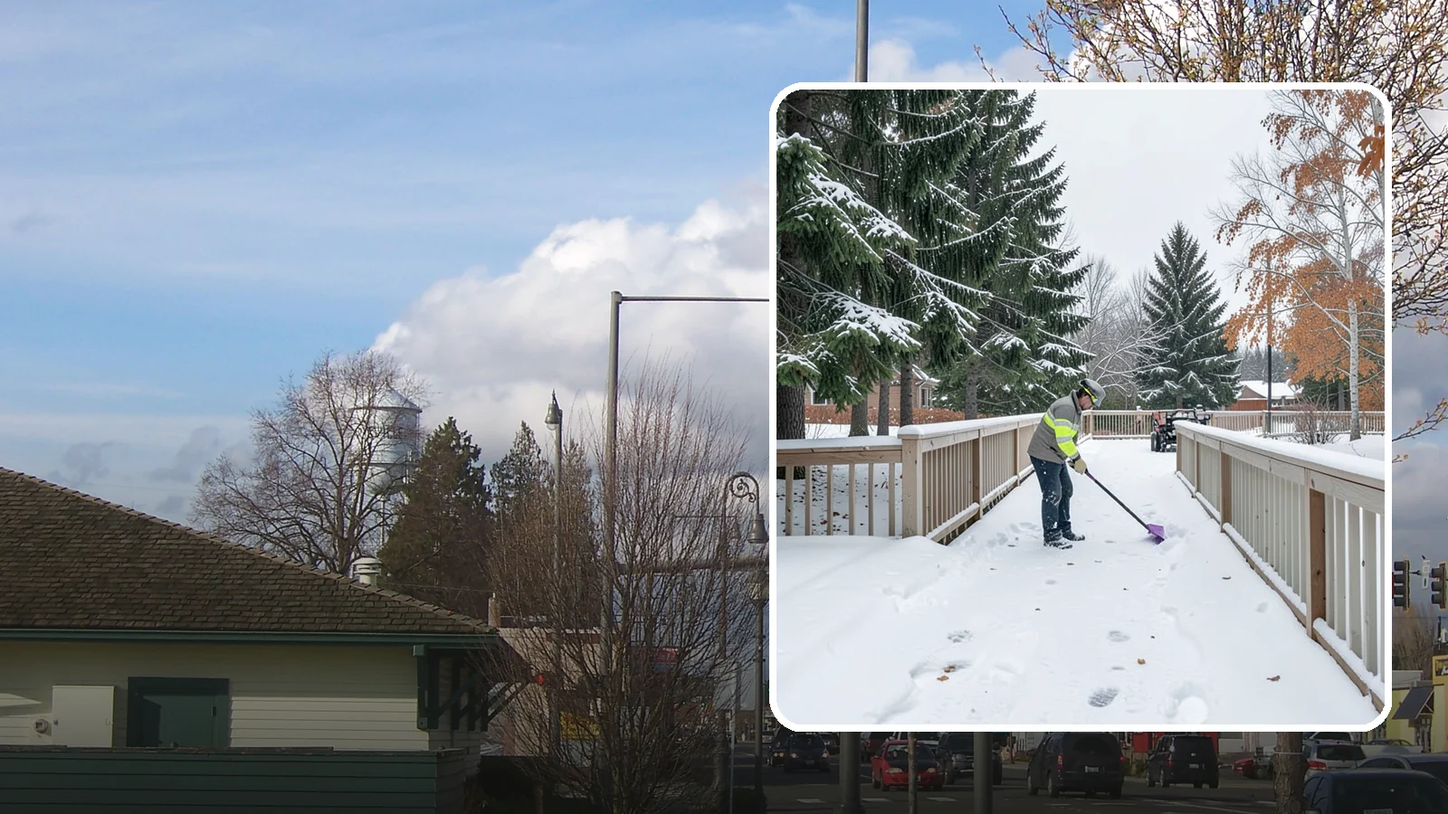 Deck Snow Removal in Marysville, Snohomish County, WA - We clear snow from elevated decks so the added weight and moisture never threaten your boards or joists.