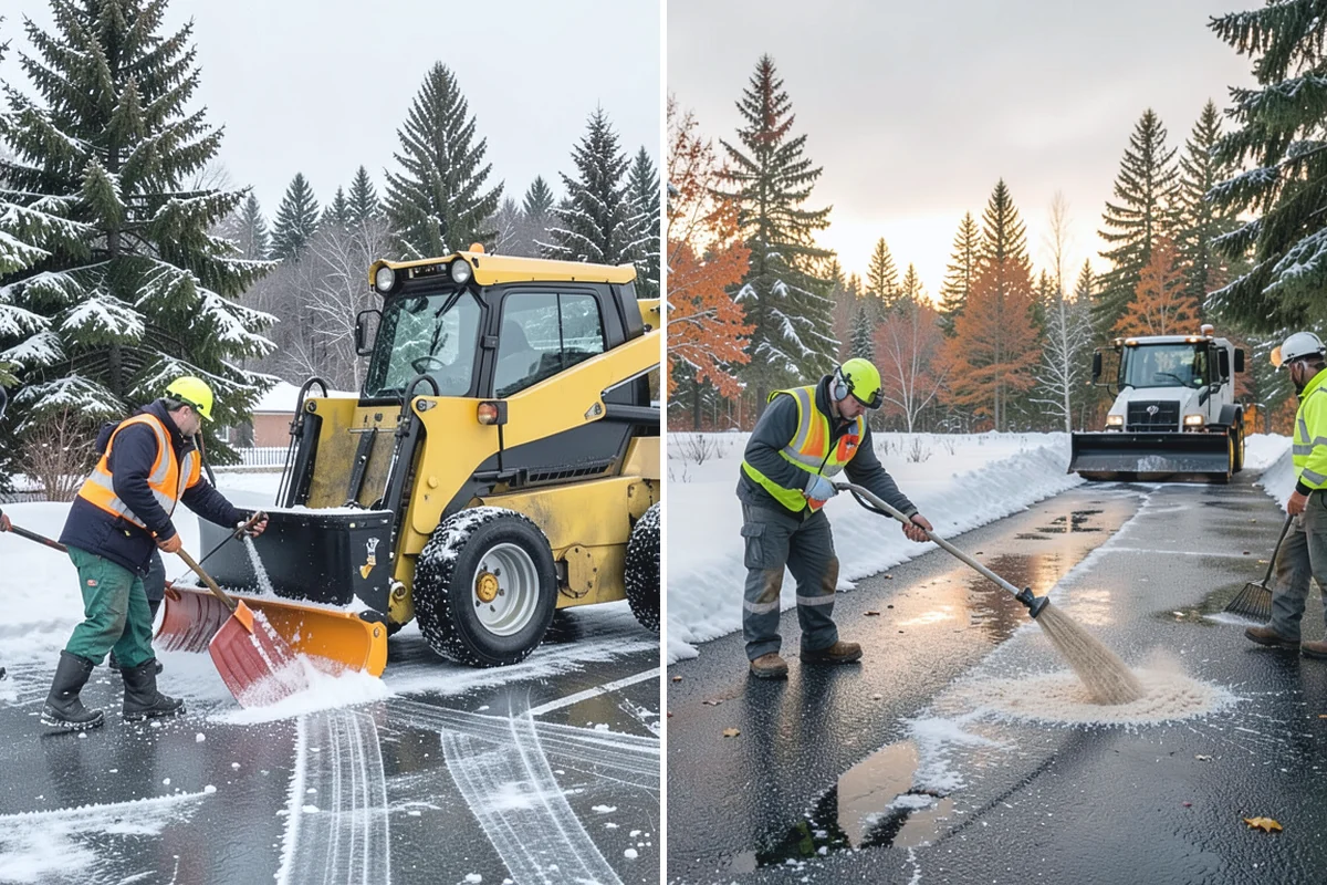 Deck Snow Removal in Medina, King County, WA - We check the deck material and structural layout