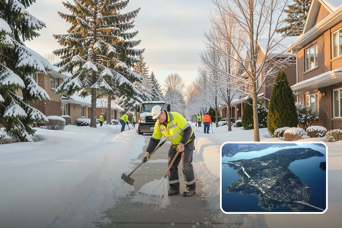 Deck Snow Removal in Mercer Island, King County, WA - Reduces the heavy load wet snow places on the structure