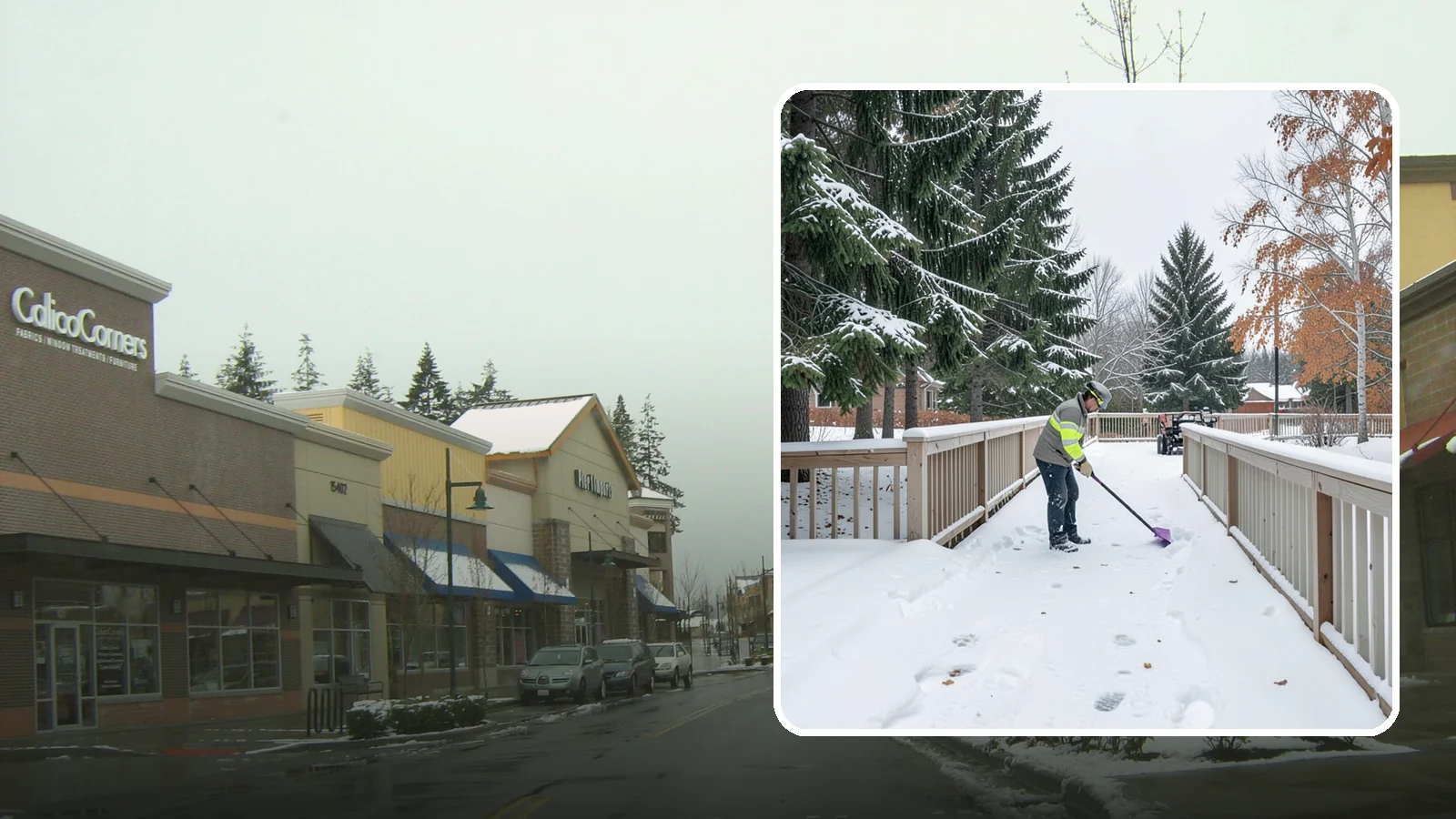 Deck Snow Removal in Mill Creek, Snohomish County, WA - We clear snow from elevated decks so the added weight and moisture never threaten your boards or joists.
