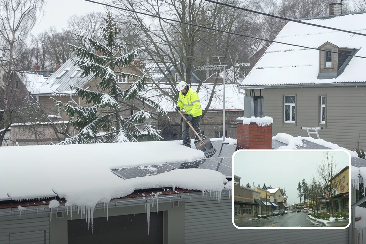 Deck Snow Removal in Mill Creek, Snohomish County, WA - Reduces the heavy load wet snow places on the structure
