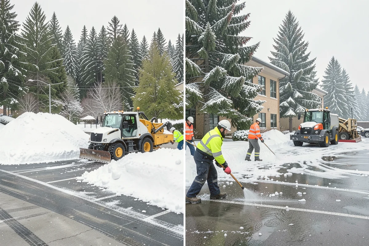 Deck Snow Removal in Milton, King County, WA - We check the deck material and structural layout