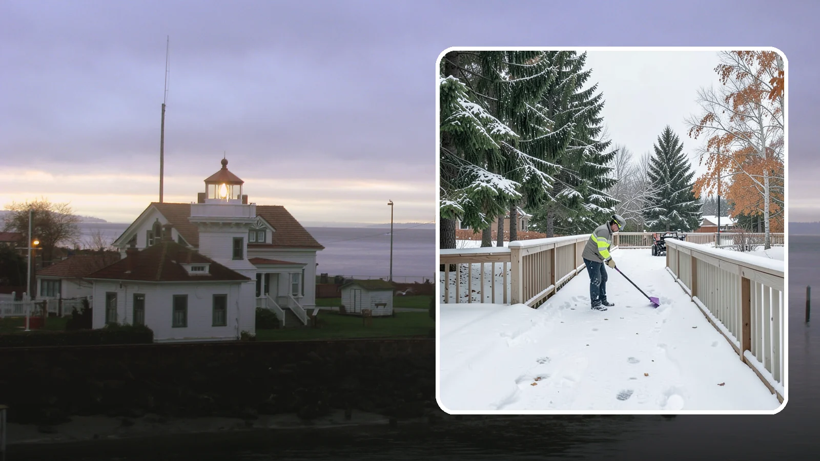 Deck Snow Removal in Mukilteo, Snohomish County, WA - We clear snow from elevated decks so the added weight and moisture never threaten your boards or joists.