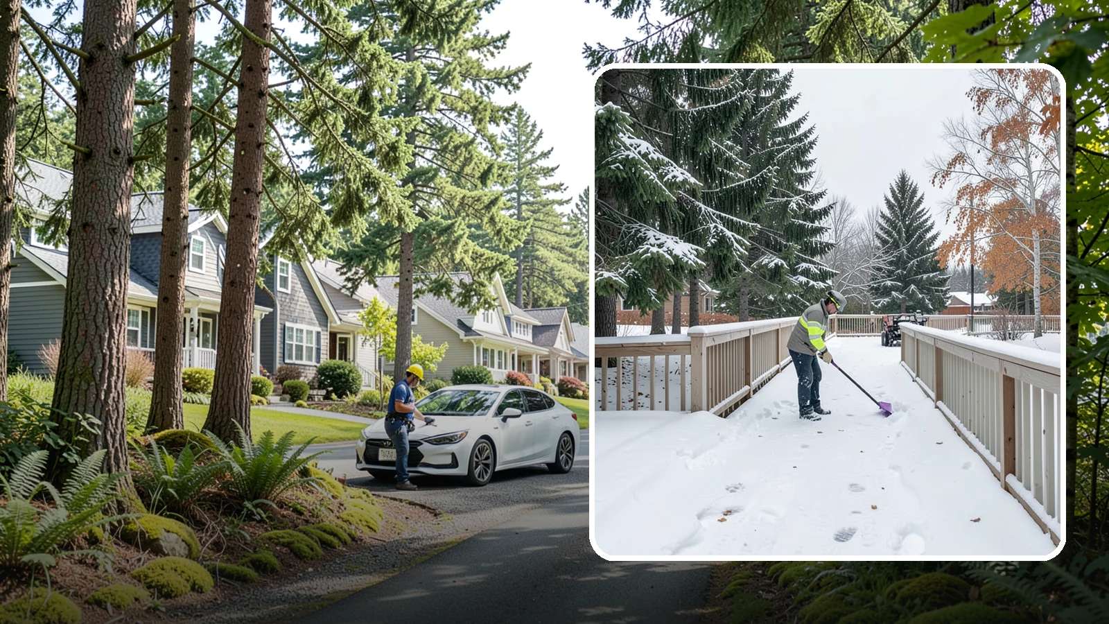 Deck Snow Removal in Normandy Park, King County, WA - We clear snow from elevated decks so the added weight and moisture never threaten your boards or joists.