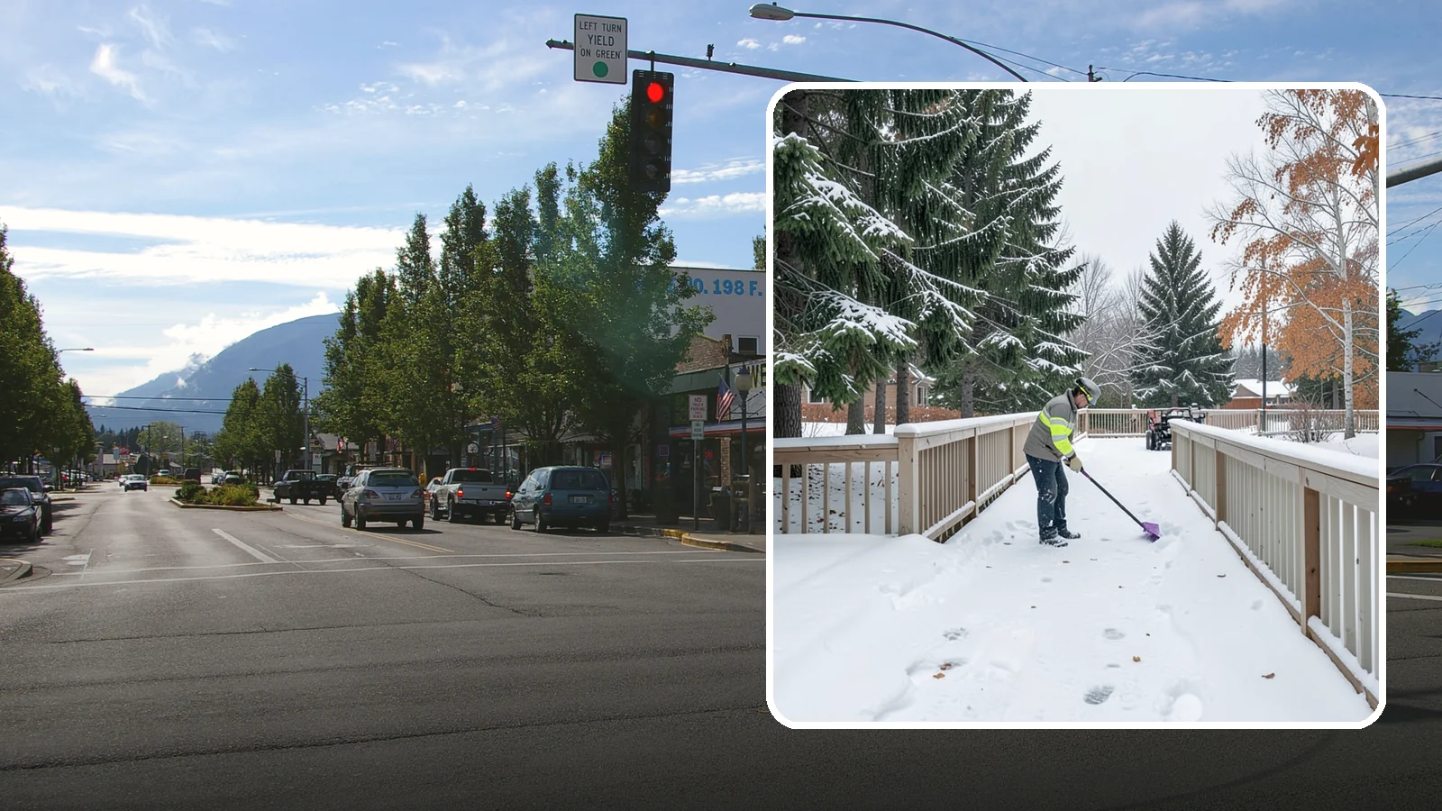Deck Snow Removal in North Bend, King County, WA - We clear snow from elevated decks so the added weight and moisture never threaten your boards or joists.