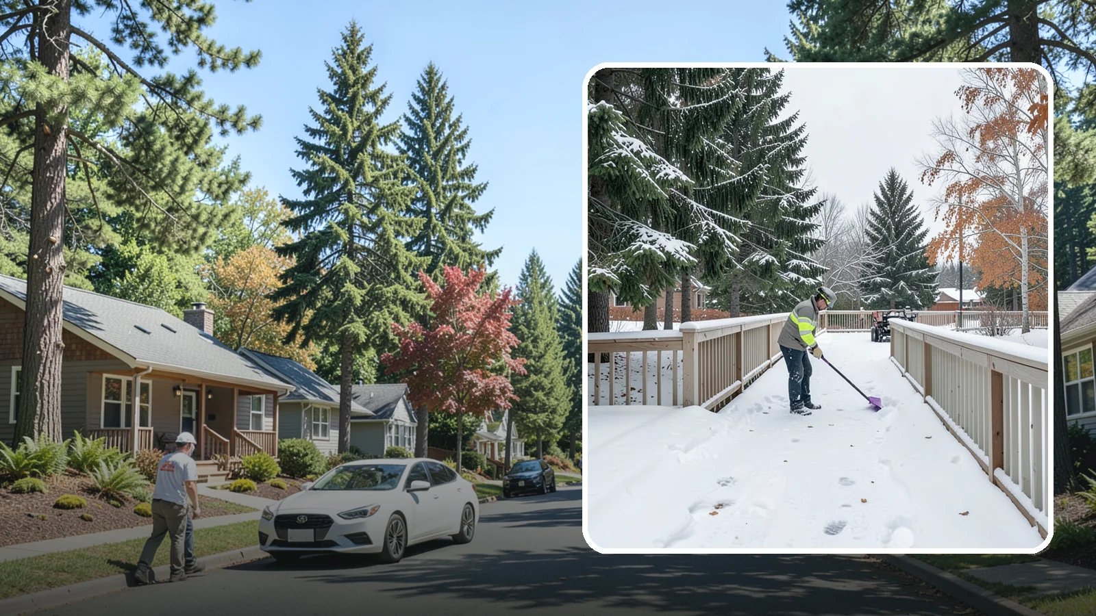 Deck Snow Removal in Orting, Pierce County, WA - We clear snow from elevated decks so the added weight and moisture never threaten your boards or joists.