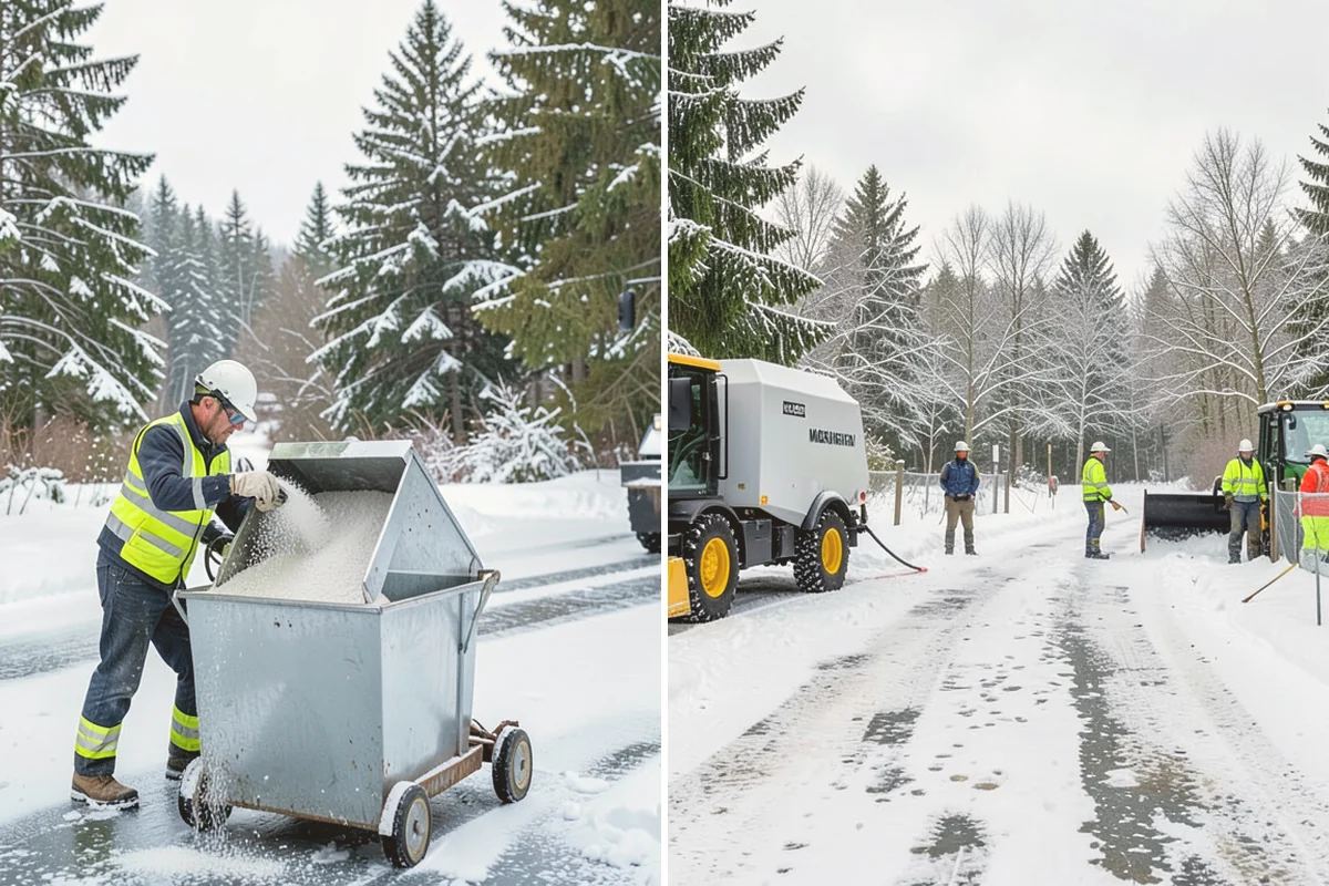 Deck Snow Removal in Orting, Pierce County, WA - We check the deck material and structural layout