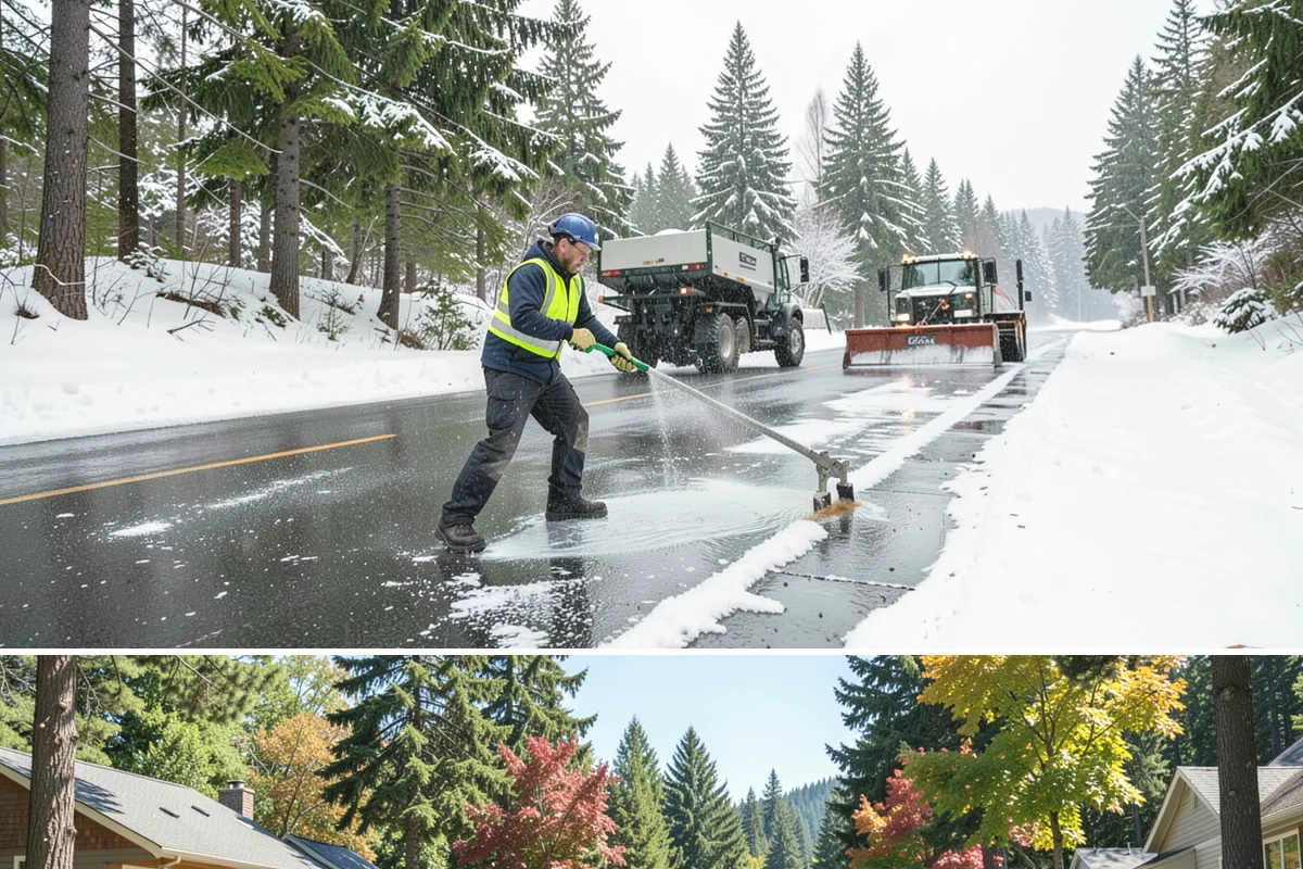 Deck Snow Removal in Orting, Pierce County, WA - Schedule in autumn so heavy wet snow never sits on your deck unattended after the first foothill storm.