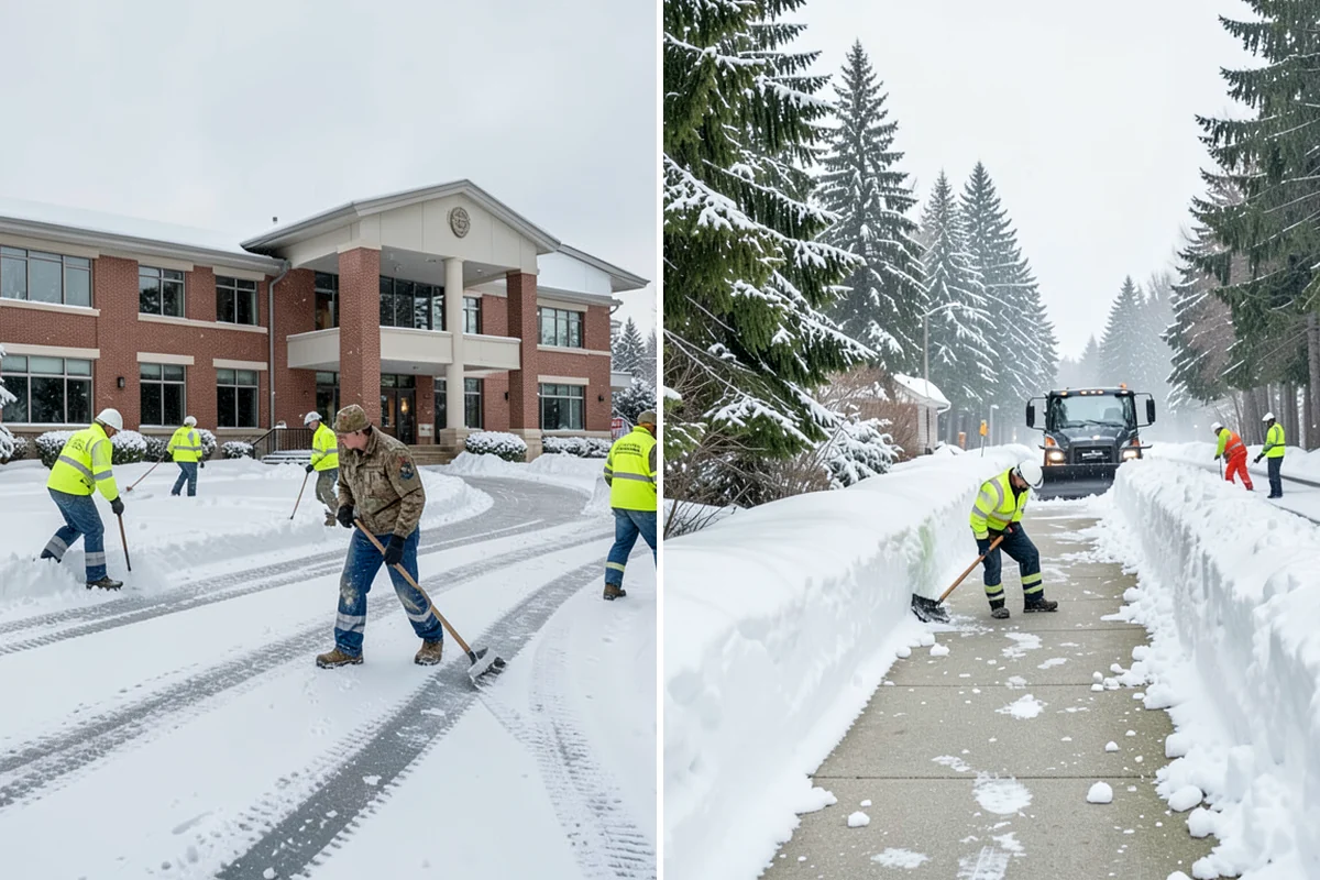 Deck Snow Removal in Pacific, King County, WA - We check the deck material and structural layout