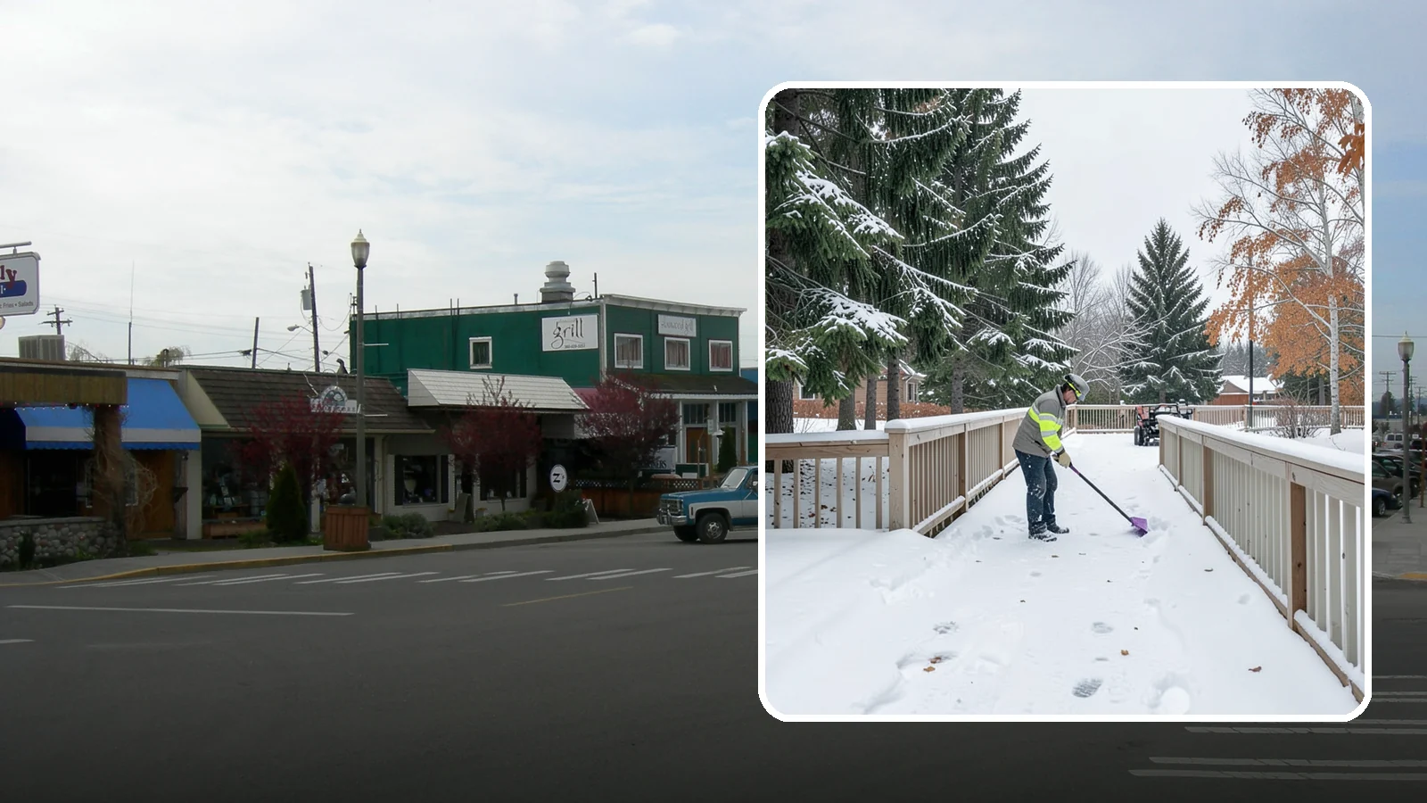 Deck Snow Removal in Stanwood, Snohomish County, WA - We clear snow from elevated decks so the added weight and moisture never threaten your boards or joists.