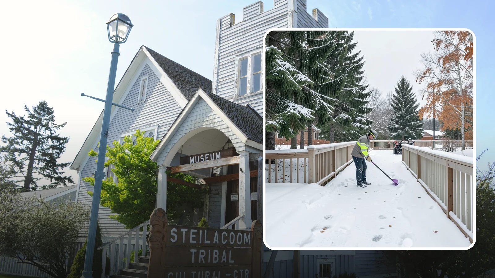 Deck Snow Removal in Steilacoom, Pierce County, WA - We clear snow from elevated decks so the added weight and moisture never threaten your boards or joists.