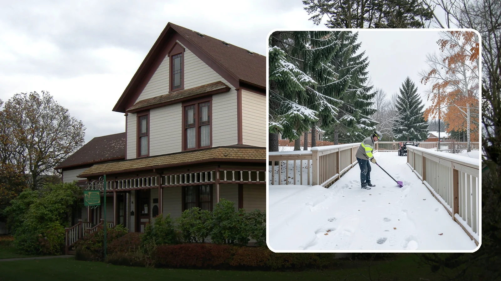 Deck Snow Removal in Sumner, Pierce County, WA - We clear snow from elevated decks so the added weight and moisture never threaten your boards or joists.