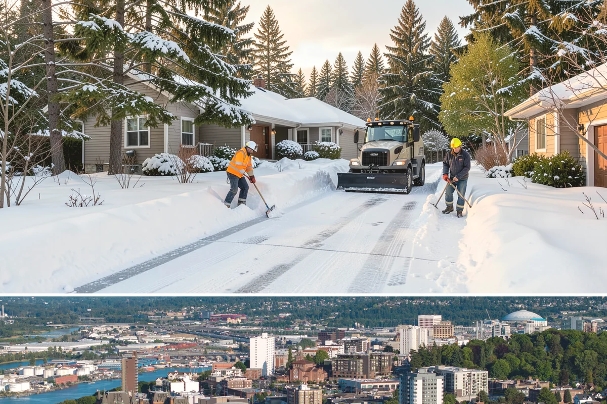 Deck Snow Removal in Tacoma, Pierce County, WA - Schedule in autumn so heavy wet snow never sits on your deck unattended after the first foothill storm.