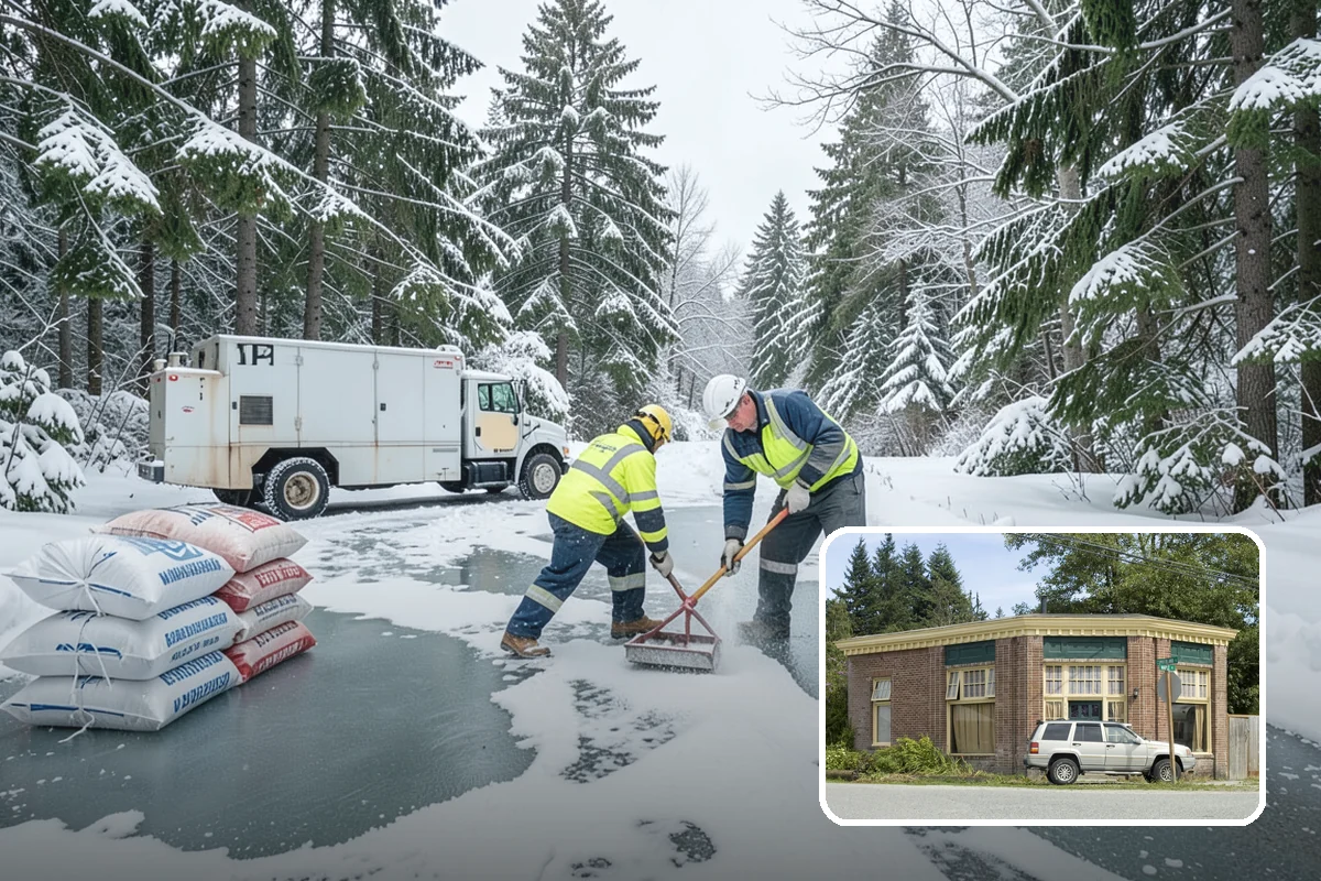 Deicer Restocking in Hamilton, Skagit County, WA - Prevents mid-storm shortages at entrances and lots