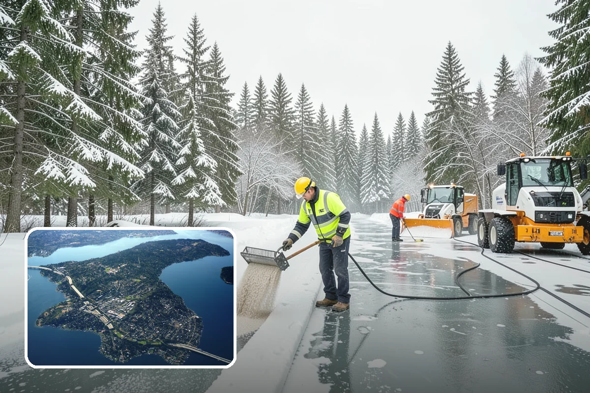 Deicer Restocking in Mercer Island, King County, WA - Prevents mid-storm shortages at entrances and lots