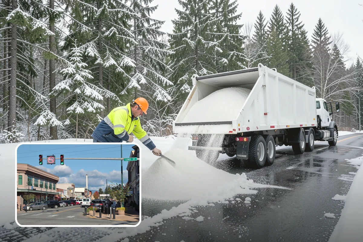 Deicer Restocking in Monroe, Snohomish County, WA - Prevents mid-storm shortages at entrances and lots