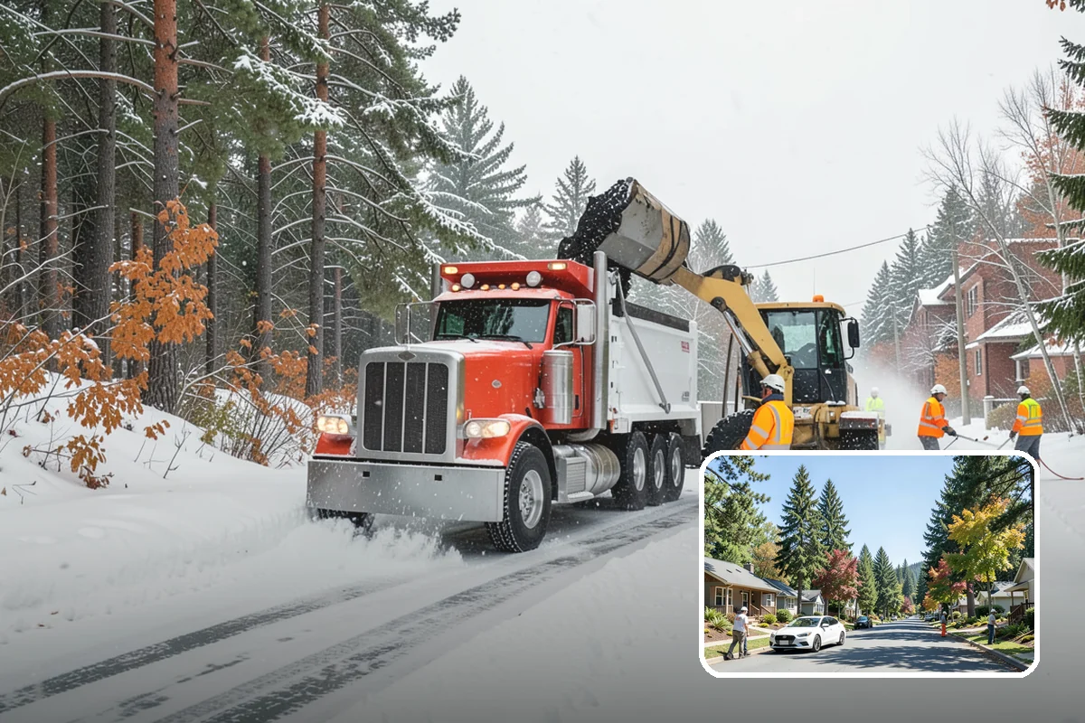 Deicer Restocking in Orting, Pierce County, WA - Prevents mid-storm shortages at entrances and lots