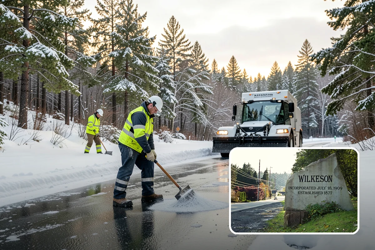 Deicer Restocking in Wilkeson, Pierce County, WA - Prevents mid-storm shortages at entrances and lots
