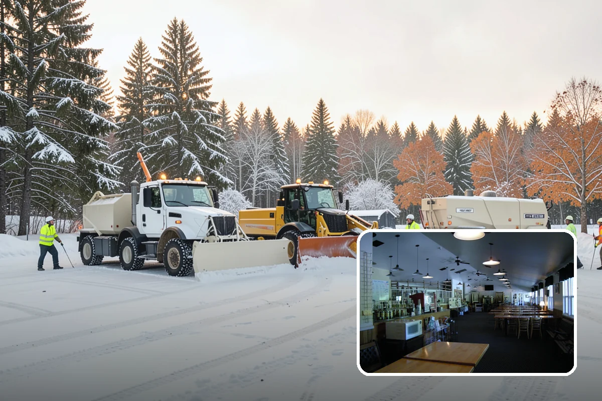 Distribution Center Snow Removal in Black Diamond, King County, WA - Trailer courts and dock approaches kept clear for 53-foot access