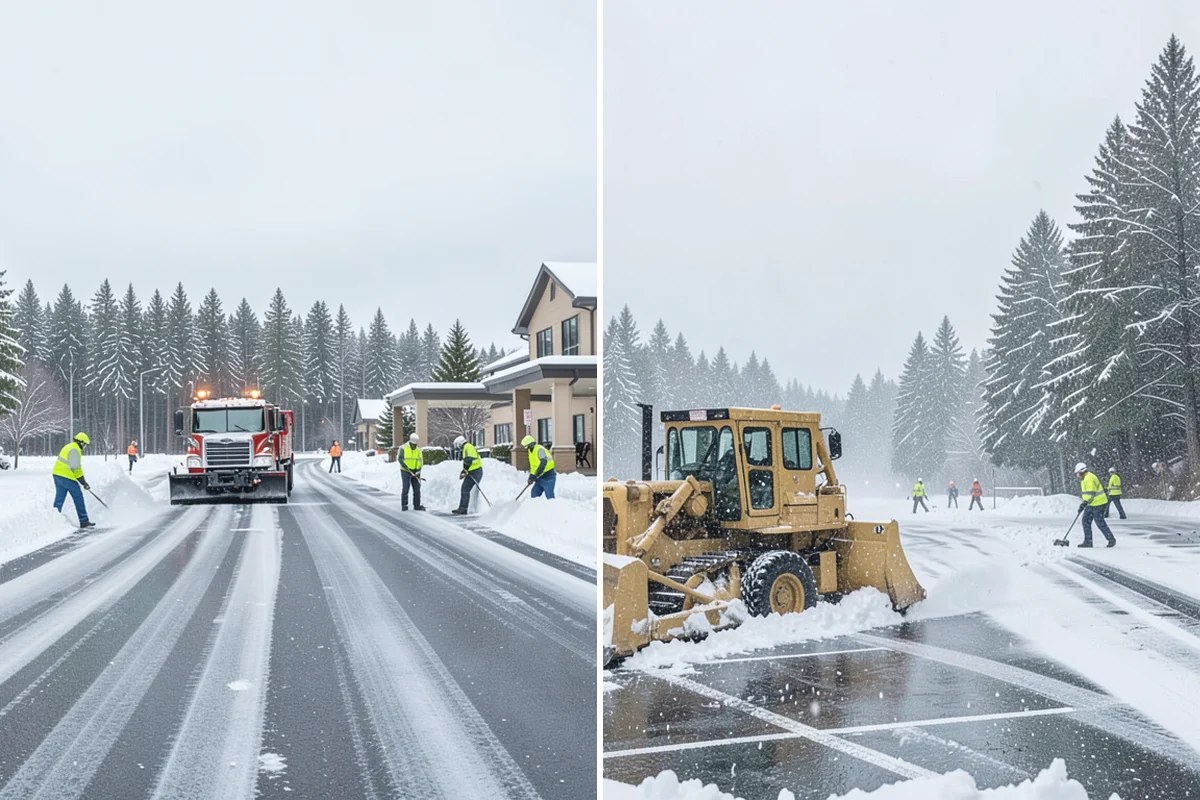 Distribution Center Snow Removal in Bonney Lake, Pierce County, WA - Assess yard circulation, dock ramps, and truck grades