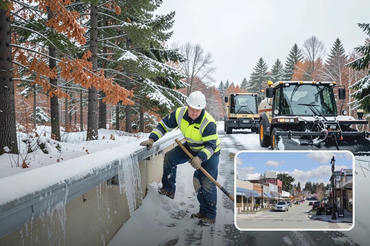 Distribution Center Snow Removal in Bothell, King County, WA - Trailer courts and dock approaches kept clear for 53-foot access