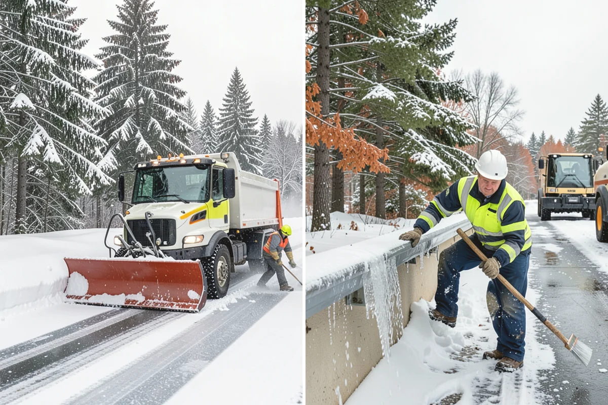 Distribution Center Snow Removal in Burien, King County, WA - Assess yard circulation, dock ramps, and truck grades